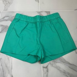 J Crew Pull On Elastic Waist Shorts Size 0 Turquoise Blue